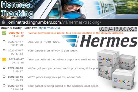 my Hermes tracking number format